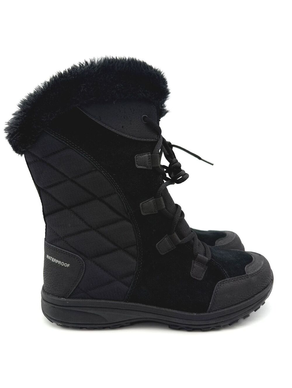 Columbia Ice Maiden II Womens Waterproof Winter Snow Boots Black Size 11